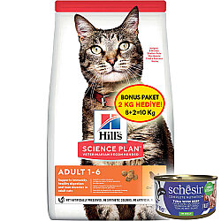 Hills Tavuk Etli Yetişkin Kedi Maması 8+2 Kg (Toplam 10 Kg) + 4 Adet Schesir Konserve 85 Gr - Hills