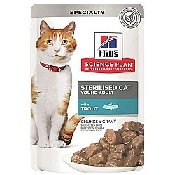 Hills Tender Chunks In Gravy Alabalıklı Kısırlaştırılmış Kedi Yaş Maması 85 Gr - Hills