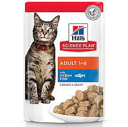 Hills Tender Chunks in Gravy Okyanus Balıklı Kedi Yaş Maması 85 Gr - Hills