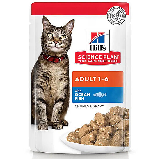 Hills Tender Chunks in Gravy Okyanus Balıklı Kedi Yaş Maması 85 Gr - 1