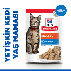 Hills - Hills Tender Chunks in Gravy Okyanus Balıklı Kedi Yaş Maması 85 Gr