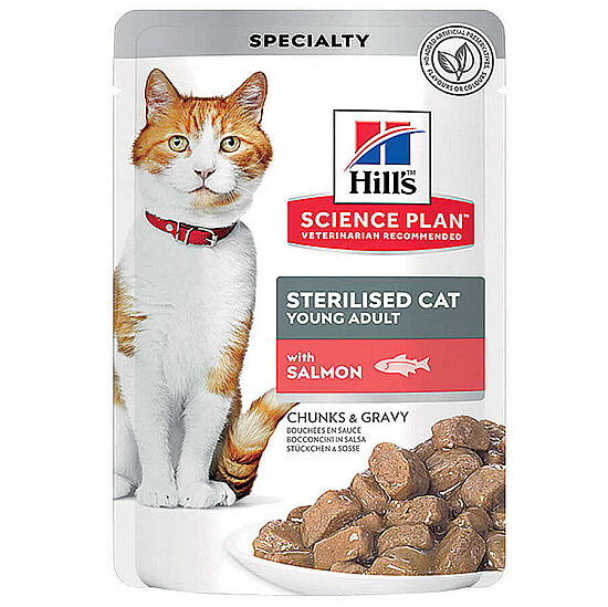 Hills Tender Chunks In Gravy Somonlu Kısırlaştırılmış Kedi Yaş Maması 85 Gr - (12 Adet) - 3