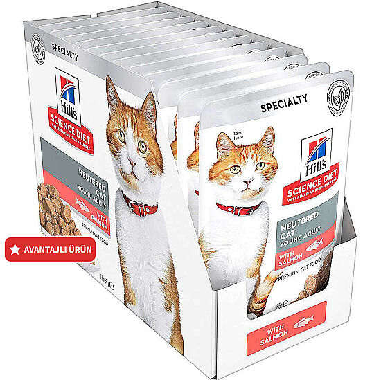 Hills Tender Chunks In Gravy Somonlu Kısırlaştırılmış Kedi Yaş Maması 85 Gr - (12 Adet) - 1