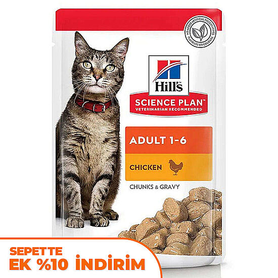Hills Tender Chunks in Gravy Tavuklu Kedi Yaş Maması 85 Gr - 1