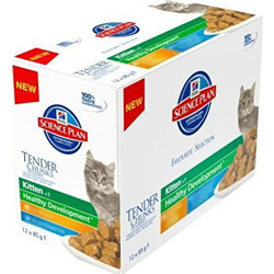 Hills Tender Chunks Kitten Tavuklu Yavru Kedi Yaş Maması 85 Gr - (12 Adet) - Hills