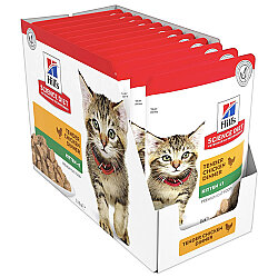 Hills Tender Chunks Kitten Tavuklu Yavru Kedi Yaş Maması 85 Gr - (12 Adet) - Hills