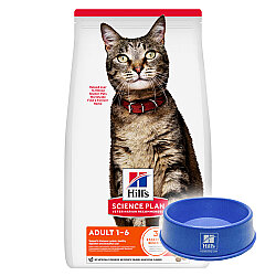 Hills Somon Balıklı Yetişkin Kedi Maması 1,5 Kg + Mama Kabı - Hills