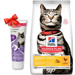 Hills - Hill's Urinary Health İdrar Sağlığı Tavuklu Kedi Maması 1,5 Kg + Beaphar Malt Macun 100 Gr