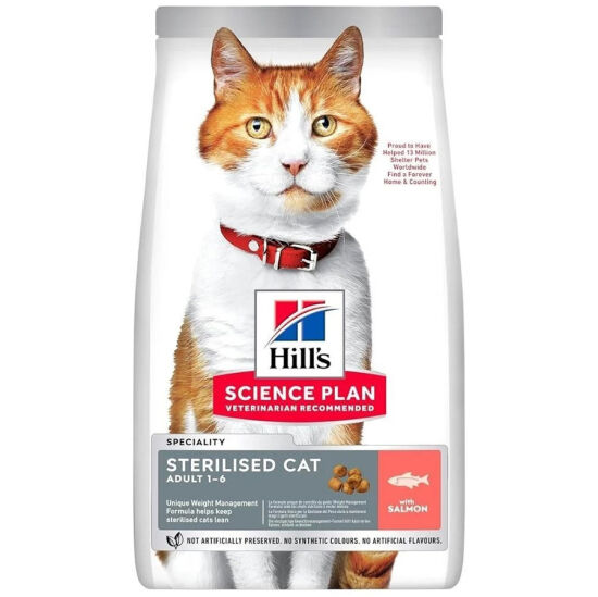 Hills Sterilised Kısırlaştırılmış Somonlu Kedi Maması 1,5 Kg + Mama Kabı - 2