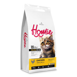 Homie - Homie Kitten Pro38 Düşük Tahıllı Tavuklu Yavru ve Anne Kedi Maması 12 Kg + Elekli Paspas