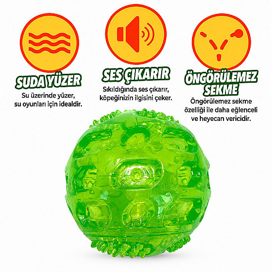 Hyper Pet Dura Squeaks Dayanıklı Köpek Oyun Topu - 1
