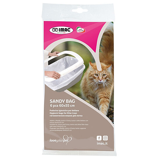 Imac Sandy Bag 6'lı Paket Kedi Tuvalet Torbası 60 x 55 Cm - 1