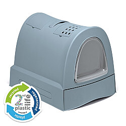 Imac Zuma Torbalı Kapalı Kedi Tuvaleti 56 x 40 x 42,5 Cm - Mavi - IMac