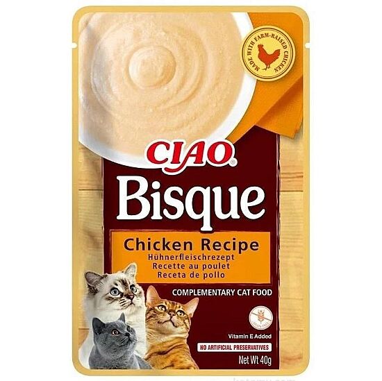 Inaba Ciao Churu Bisque Tavuklu Kedi Ödül Kreması 40 Gr - 1
