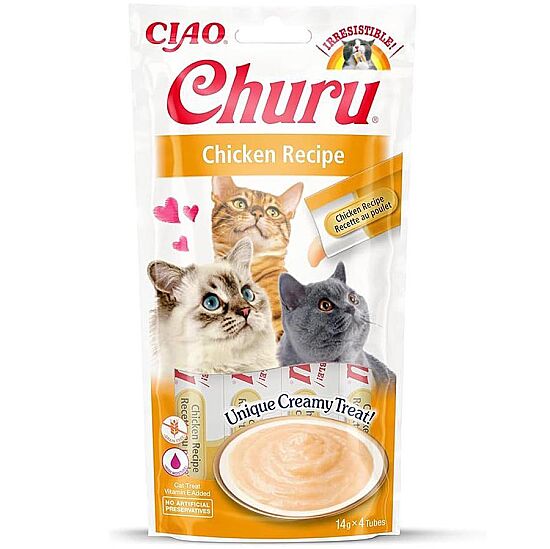 Inaba Ciao Churu Cream Tavuklu Kedi Ödül Kreması 4 x 14 Gr - 1