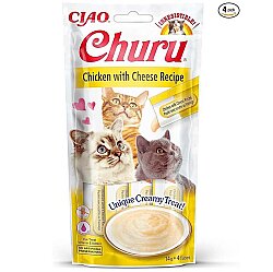 Inaba Ciao Churu Cream Tavuklu ve Peynirli Kedi Ödül Kreması 4 x 14 Gr - Inaba