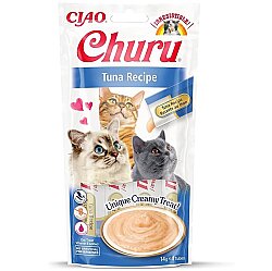 Inaba Ciao Churu Cream Ton Balıklı Kedi Ödül Kreması 4 x 14 Gr - Inaba