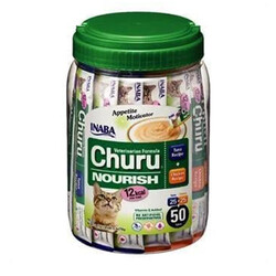 Inaba - Inaba Ciao Churu Cream Tuna ve Tavuklu Besleyici Kedi Ödül Kreması 50 x 14 Gr