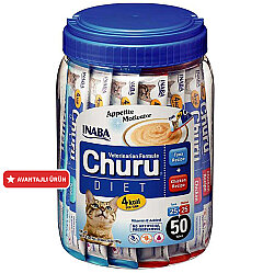 Inaba Ciao Churu Cream Tuna ve Tavuklu Diyet Kedi Ödül Kreması 50 x 14 Gr - Inaba