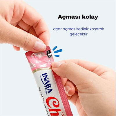 Inaba Ciao Churu Hairball Tüy Yumağı Kontrollü Ton Balıklı Ödül Maması 4 x 14 Gr