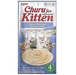 Inaba Ciao Churu Cream Kitten Yavru Kediler İçin Tuna Balıklı Ödül Maması 4 x 14 Gr - Inaba