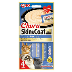 Inaba - Inaba Ciao Churu Skin Coat Cilt ve Tüy Sağlığı Ton Balıklı Ödül Maması 4 x 14 Gr