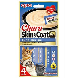 Inaba Ciao Churu Skin Coat Cilt ve Tüy Sağlığı Ton Balıklı Ödül Maması 4 x 14 Gr - Inaba