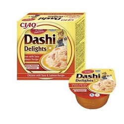 Inaba Ciao Dashi Delights Tavuk Ton ve Somon Balıklı Kedi Çorbası 70 Gr - Thumbnail