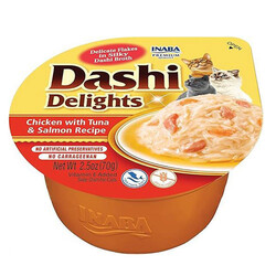 Inaba - Inaba Ciao Dashi Delights Tavuk Ton ve Somon Balıklı Kedi Çorbası 70 Gr
