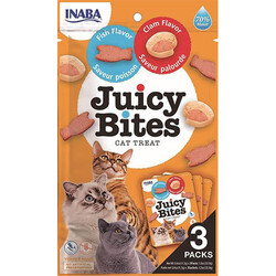 Inaba - Inaba Ciao Juicy Bites Balıklı ve İstiridyeli Kedi Ödül Maması 3 lü Paket