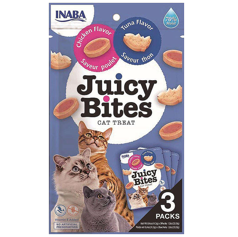 Inaba Ciao Juicy Bites Tavuklu ve Tuna Balıklı Kedi Ödül Maması 3 lü Paket