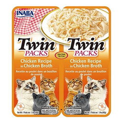 Inaba - Inaba Ciao Twin Packs Tavuklu Kedi Çorbası 2 x 40 Gr