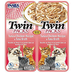 Inaba CiaoTwin Packs Ton Balıklı ve Tavuklu Kedi Çorbası 2 x 40 Gr - Inaba