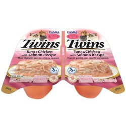 Inaba Twins Ton Balıklı Somonlu ve Tavuklu Kedi Ödül Jölesi 2 x 35 Gr - Inaba