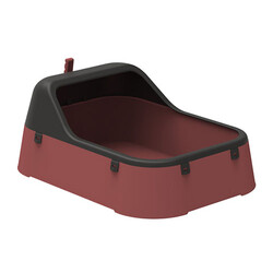 Inno Cozy - Inno Cozy Rainbow Açık Kedi Tuvaleti Kahverengi - Pembe 56 x 40 x 23 Cm