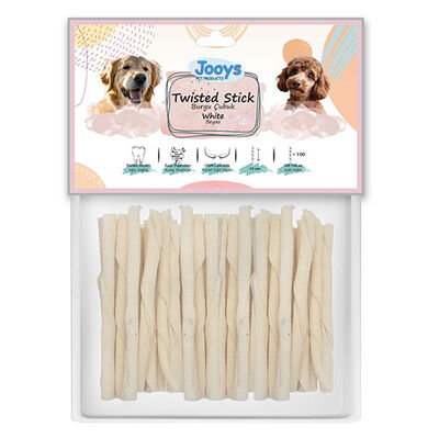 Jooys Beyaz Burgu Çubuk 12 Cm - 100 lü Paket