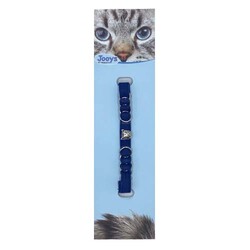 Jooys - Jooys Çıngıraklı Kedi Figürlü Kadife Kedi Boyun Tasması - Lacivert