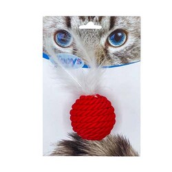 Jooys Hasır Top Sesli Kedi Oyuncağı 4,5 x 4,5 Cm - Thumbnail