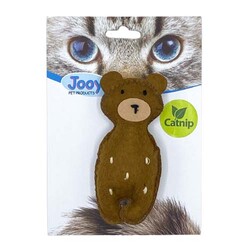 Jooys - Jooys Kumaş Catnip (Kedi Otlu) Ayı Kedi Oyuncağı 4,5x11 Cm