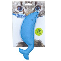 Jooys Kumaş Catnip (Kedi Otlu) Balina Kedi Oyuncağı 17x5 Cm - Jooys