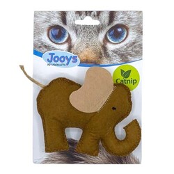 Jooys - Jooys Kumaş Catnip (Kedi Otlu) Fil Kedi Oyuncağı 7x10 Cm