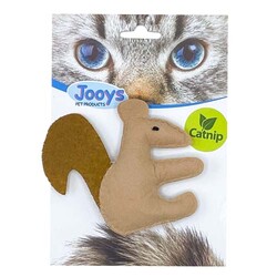 Jooys - Jooys Kumaş Catnip (Kedi Otlu) Sincap Kedi Oyuncağı 6x8 Cm