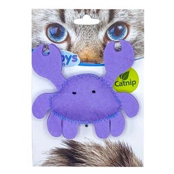 Jooys - Jooys Kumaş Catnip (Kedi Otlu) Yengeç Kedi Oyuncağı 10x9 Cm