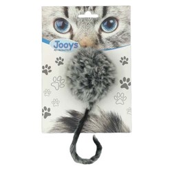 Jooys - Jooys 50881 Kürklü Peluş Tıkırtılı Kedi Topu 7 x 7 Cm