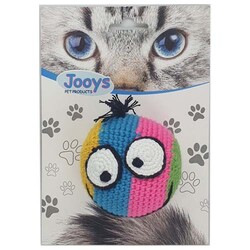 Jooys - Jooys Örgü Emoji Karışık Renkli Kedi Oyuncağı