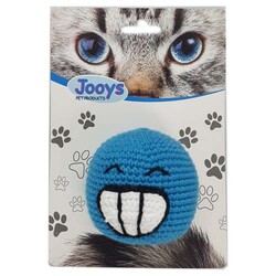 Jooys Örgü Emoji Kedi Oyuncağı - Mavi - Jooys