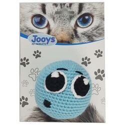 Jooys Örgü Emoji Kedi Oyuncağı - Turkuaz - Jooys