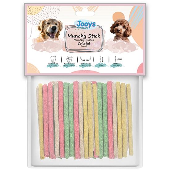 Jooys Renkli Munchy Çubuk 12 Cm - 100 lü Paket - 1