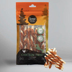 Jose Dog 801181 Tavuk Eti Sargılı Burgu Çubuk Köpek Ödülü 70 Gr - 12 Cm (7li Paket) - Jose Dog