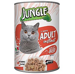 Jungle Biftekli Parça Etli Kedi Konservesi 415 Gr - Jungle